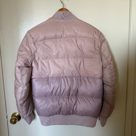 Lululemon Roam Far Reversible Wool Bomber Jacket In Porcelain Pink US 2 - Picture 5 of 8
